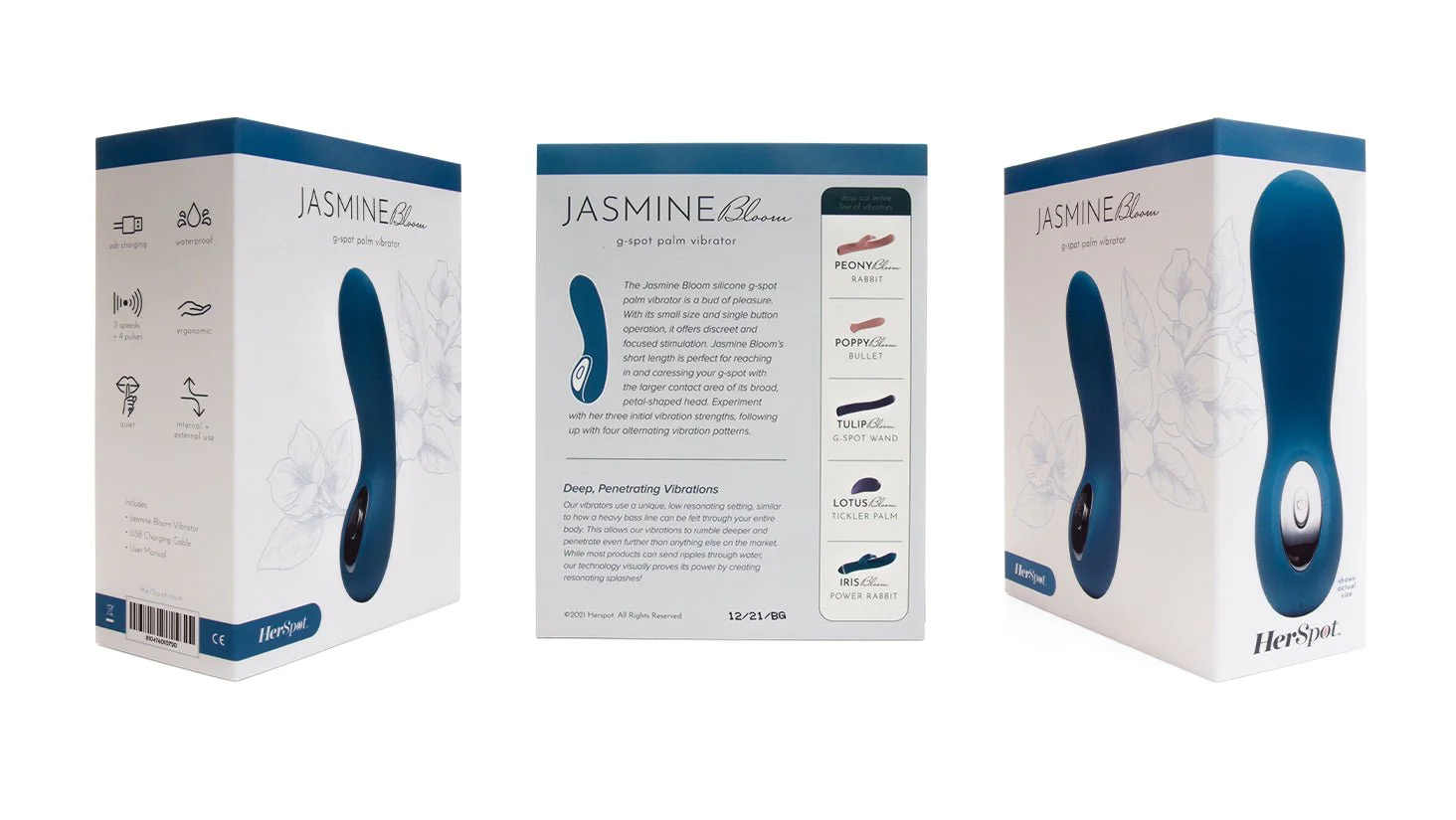 Jasmine Bloom G-spot Palm Vibrator - Image 8